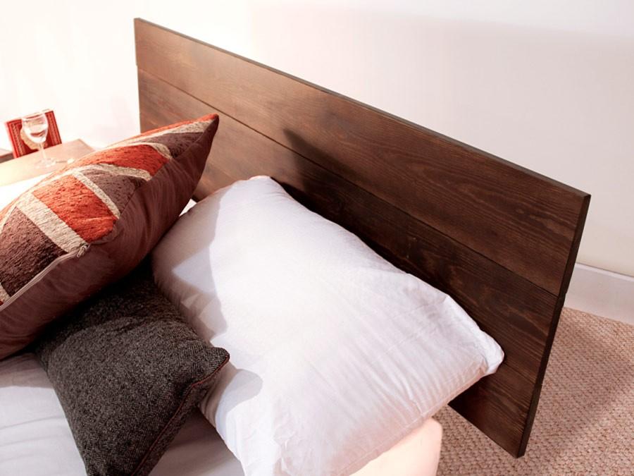 floating bed solid wood headboard