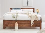 wooden platform bed london design front image