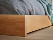 low enkel platform bed frame corner