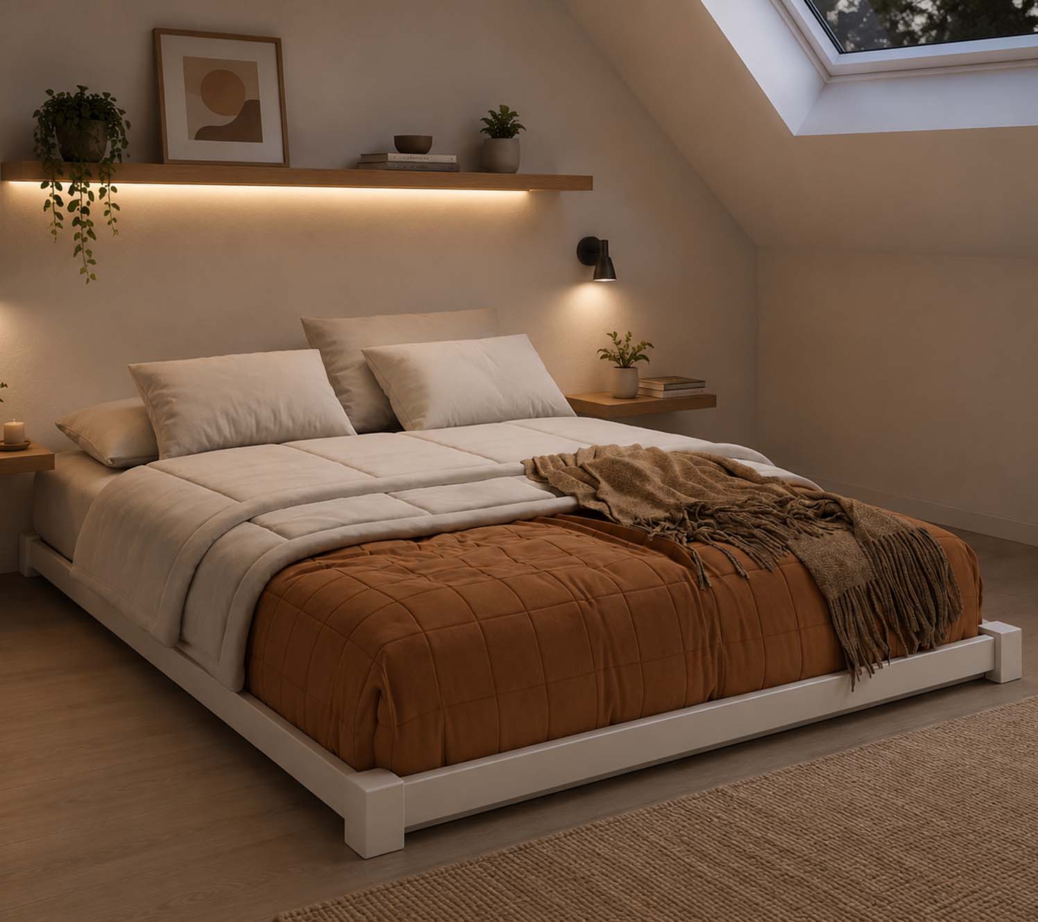 Design-Ideen für kleine Schlafzimmer: Den Nachttisch neu denken